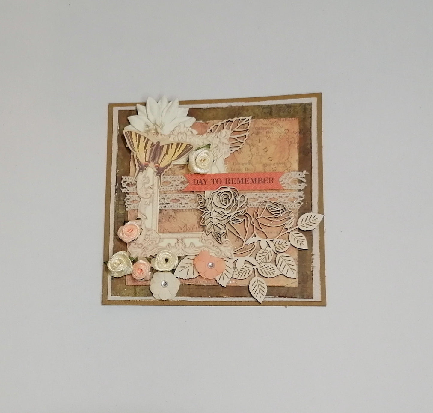 Felicitare Handmade Day To Remember - 13 x 13 cm