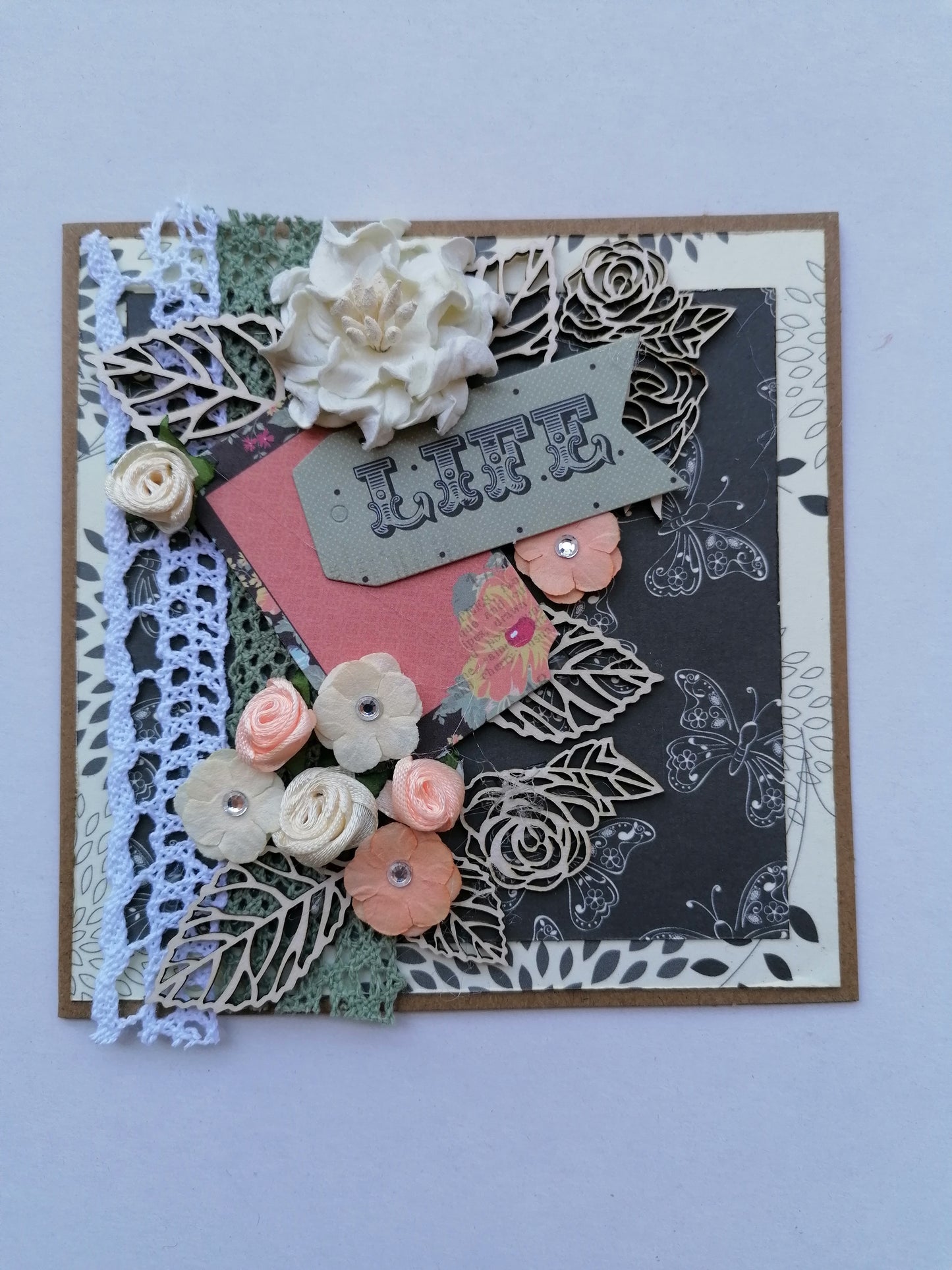 Felicitare Handmade Life - 13 x 13 cm