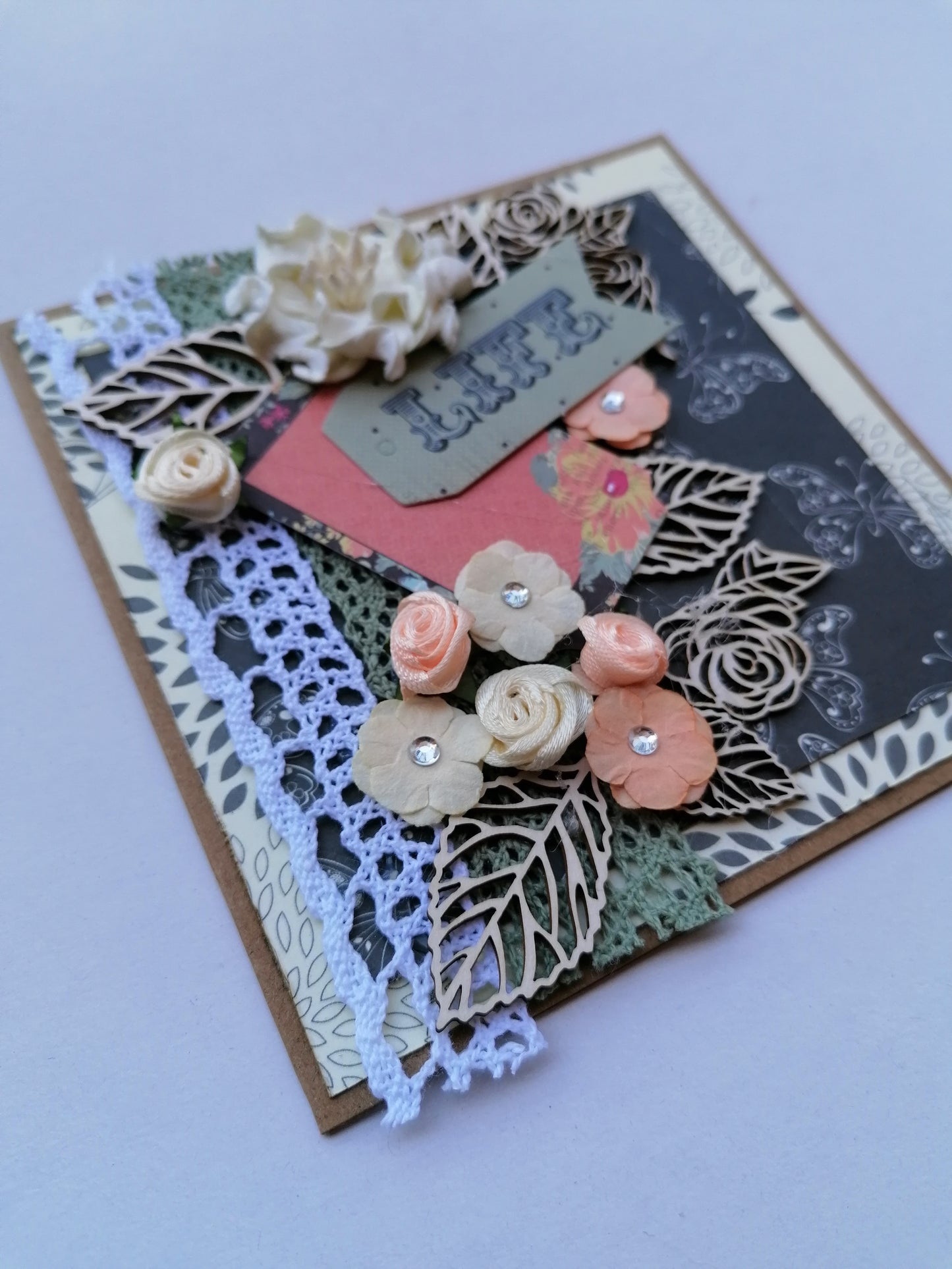 Felicitare Handmade Life - 13 x 13 cm