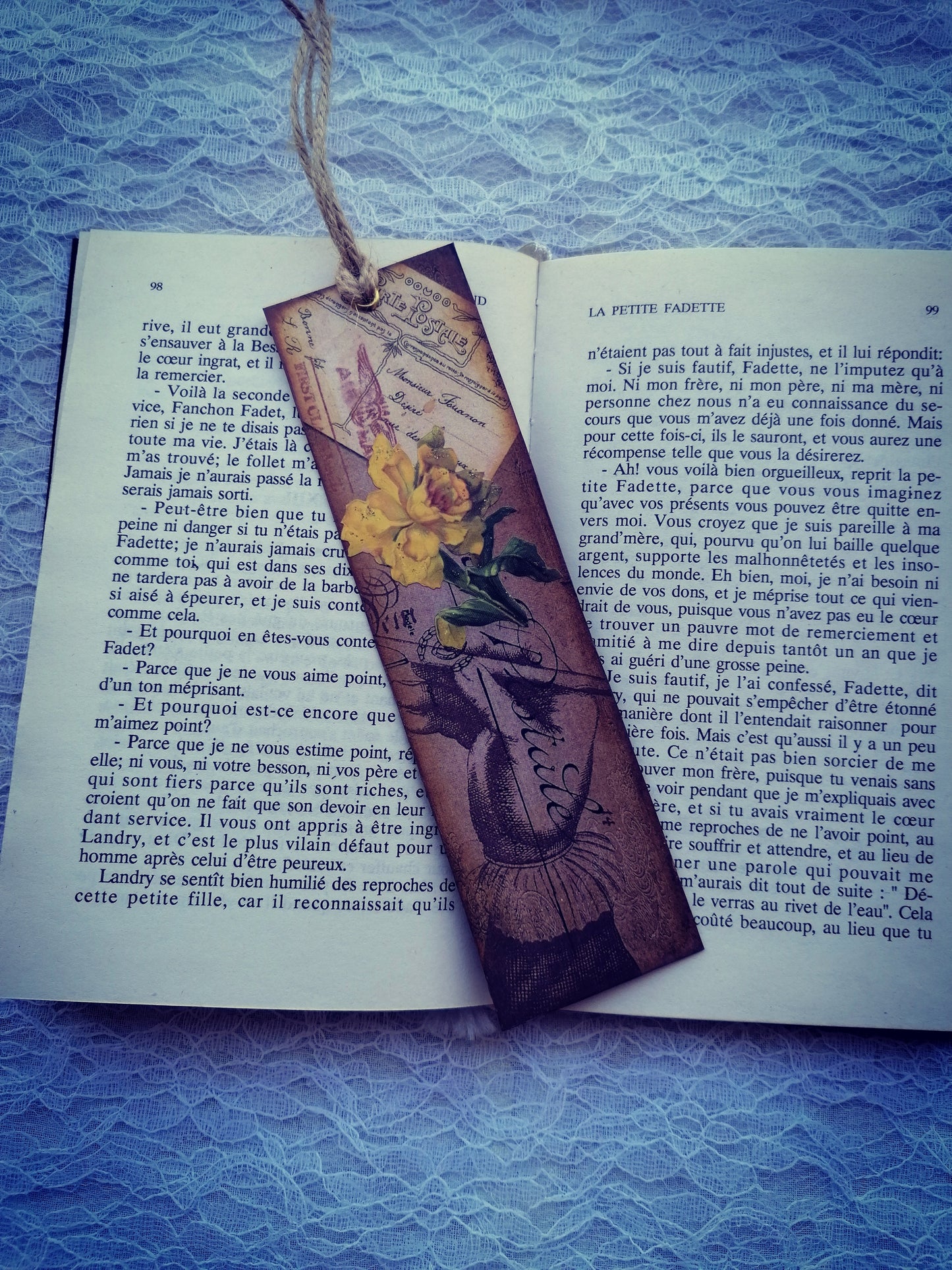 Semn de Carte Vintage ”Yellow Cart”