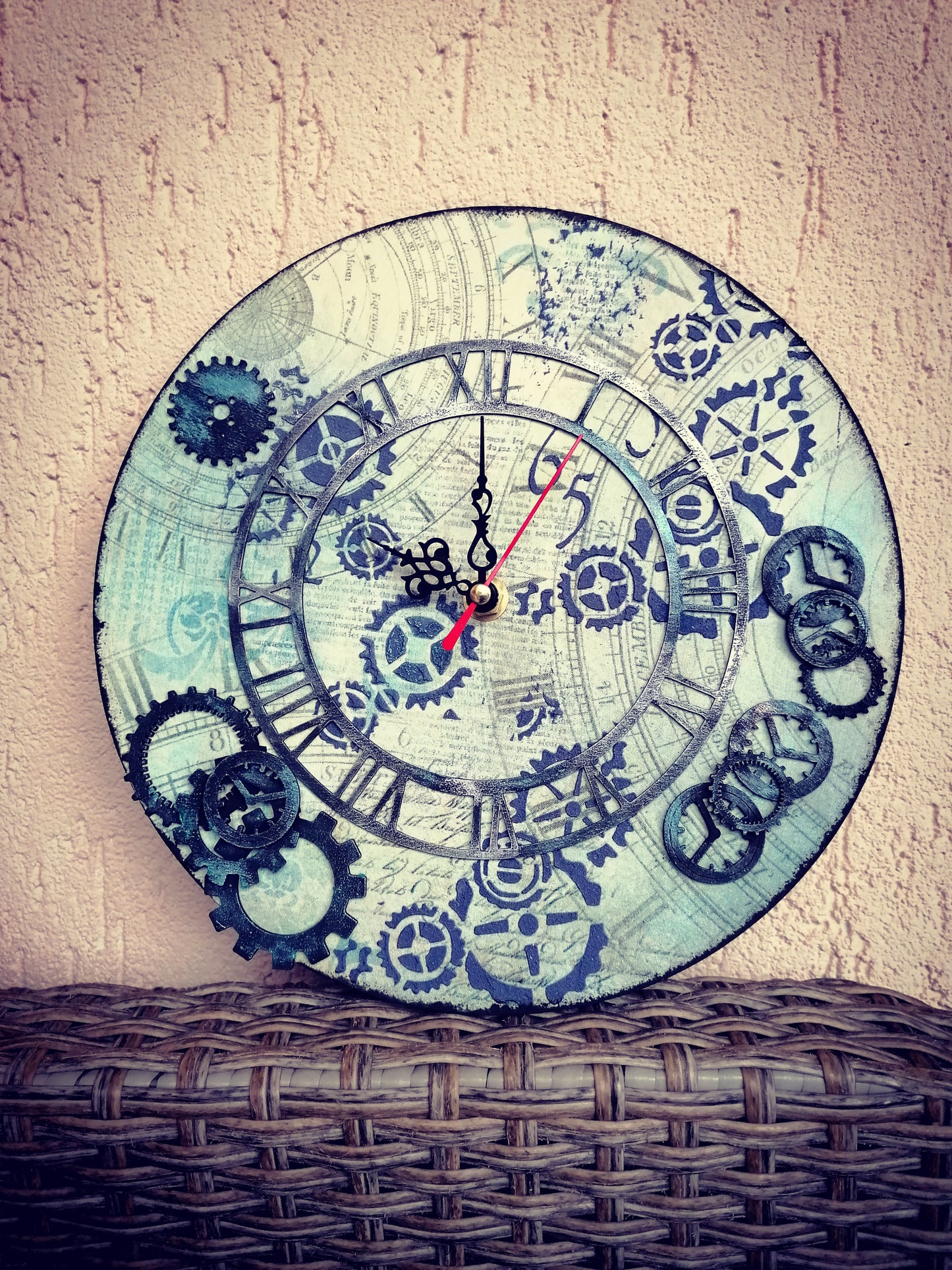 Ceas de Perete ”Time is Blue”