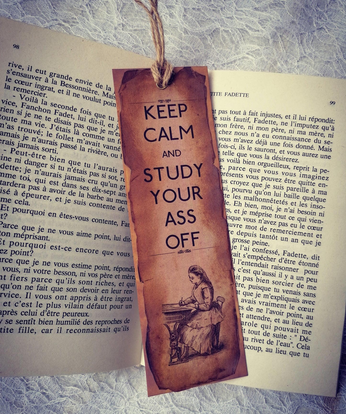Semn de Carte Vintage ”Keep Calm and Keep Reading”