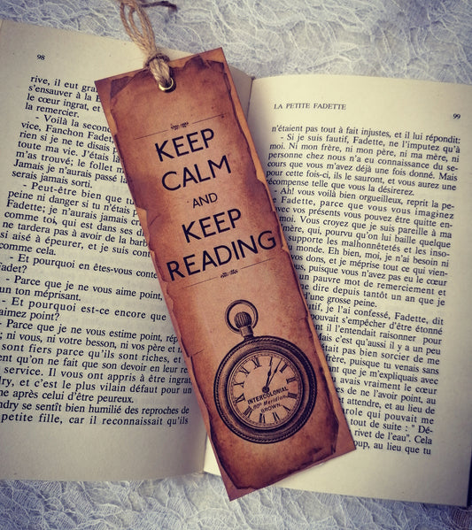 Semn de Carte Vintage ”Keep Calm and Keep Reading”