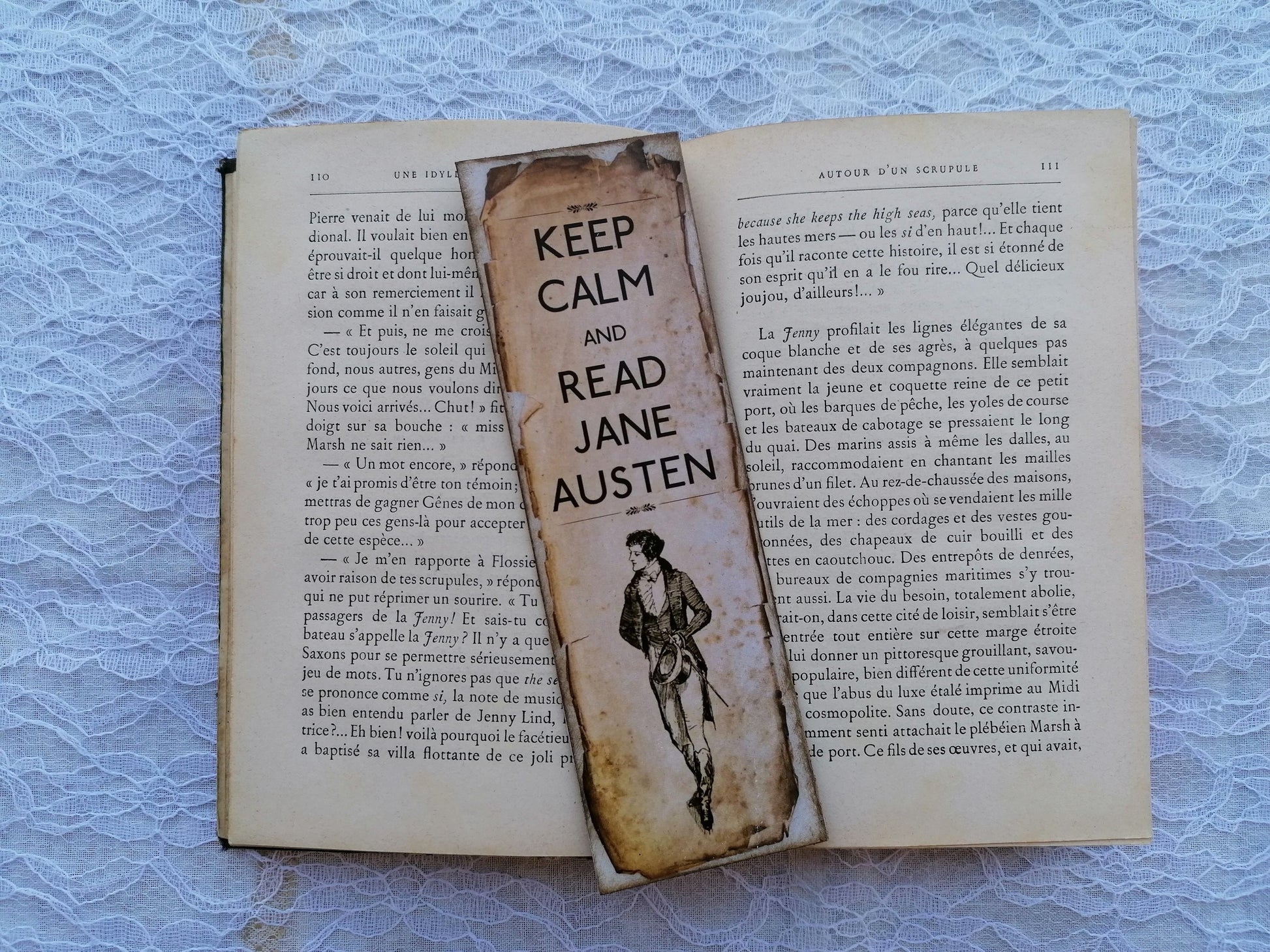 Semn de Carte Handmade Keep Calm And Read Jane Austen