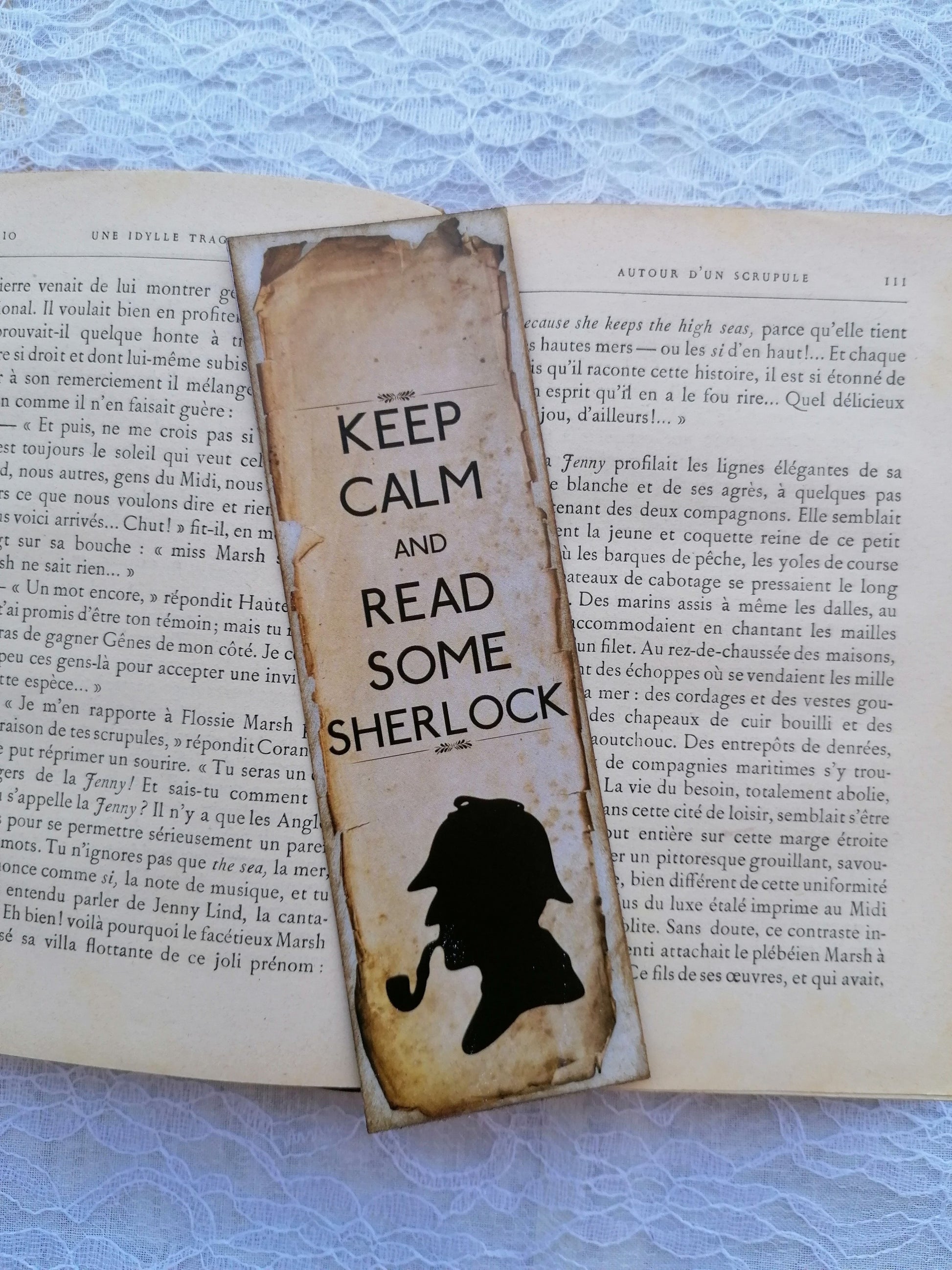 Semn de Carte Handmade Keep Calm And Read Some Sherlock
