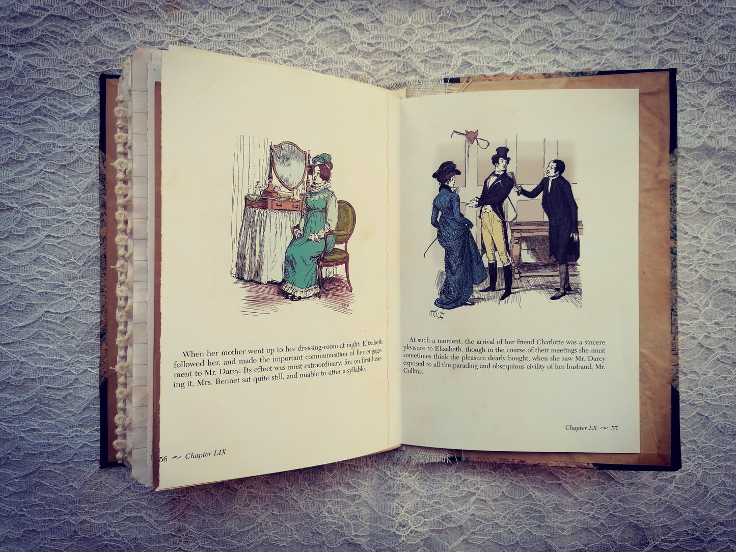 Jurnal Handmade, Vintage cu Ilustrații după Romanul Mândrie și Prejudecată de Jane Austen
