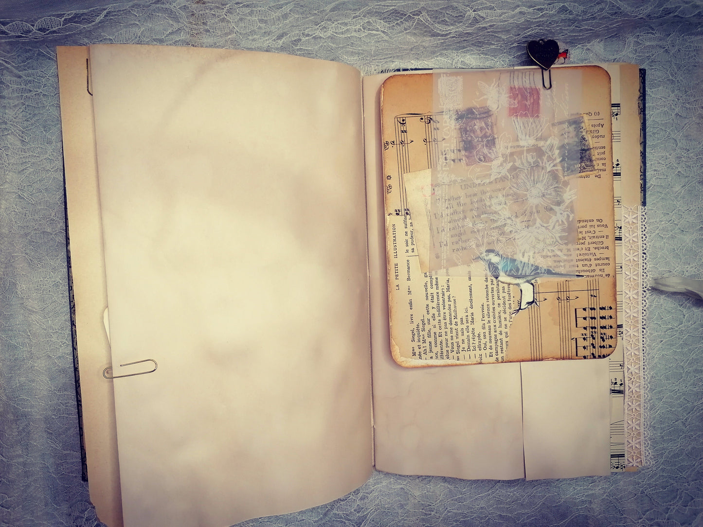 Jurnal Handmade Vintage Blue Memory Book