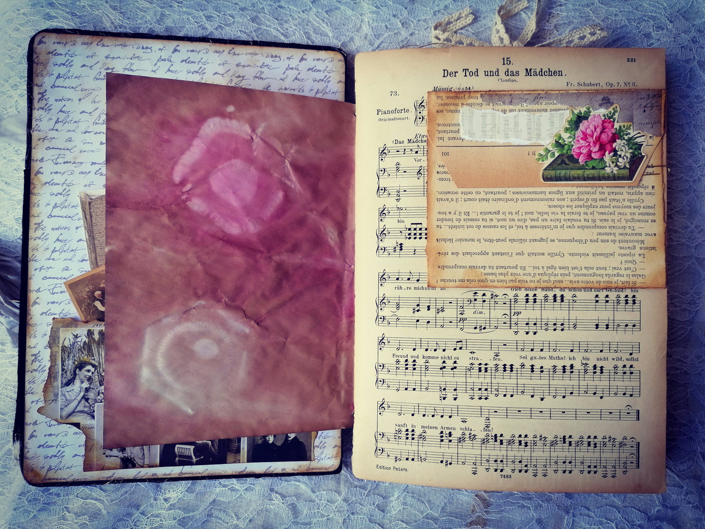 Jurnal Handmde Pictat Vintage Beautiful Memories